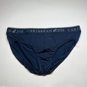 Caribbean Joe Navy Blue Men's Briefs with Logo Waistband